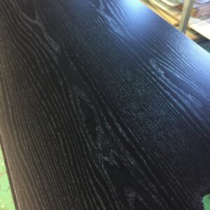 Solid Oak Spray Painted Black